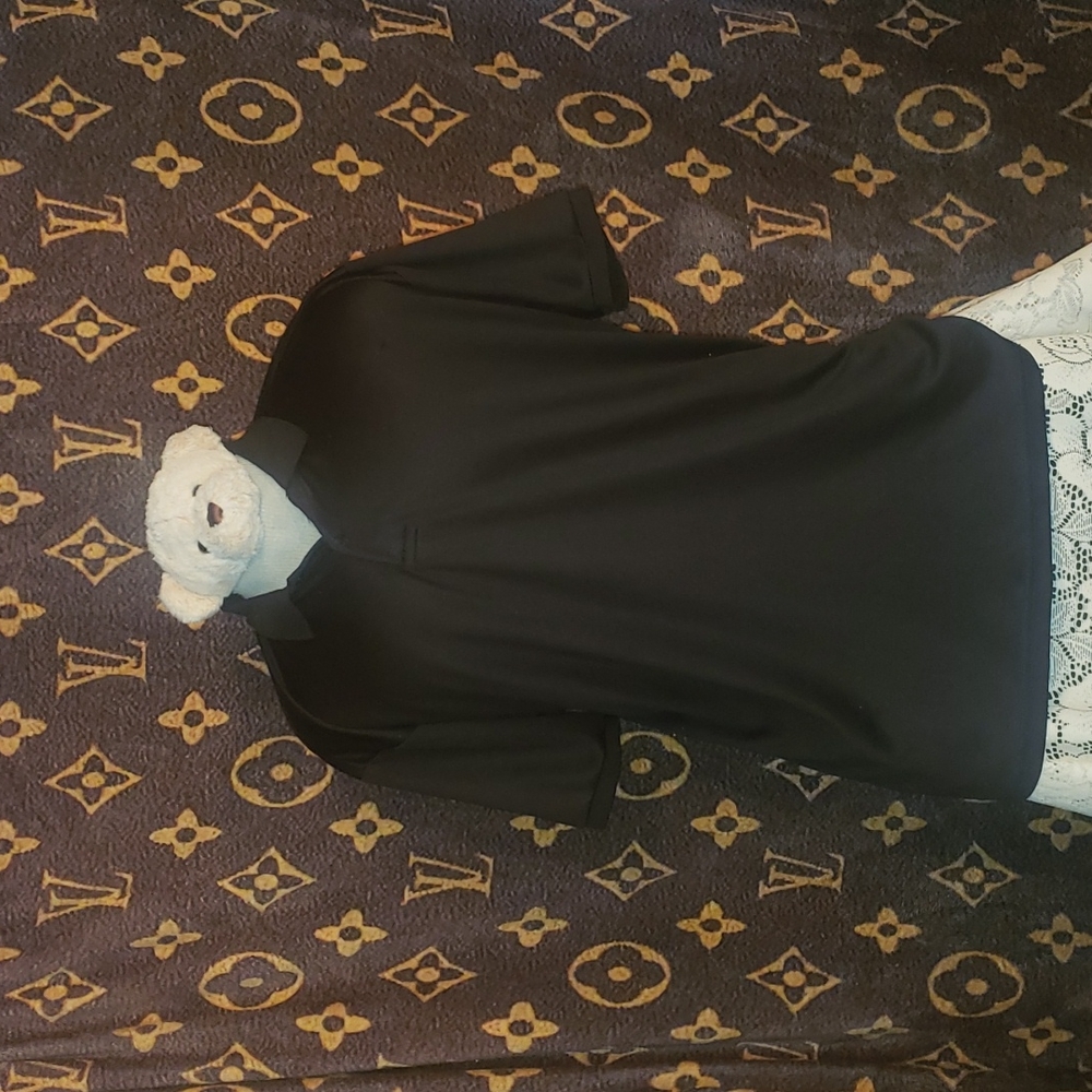 Black short sleeve collared shirt (2X)